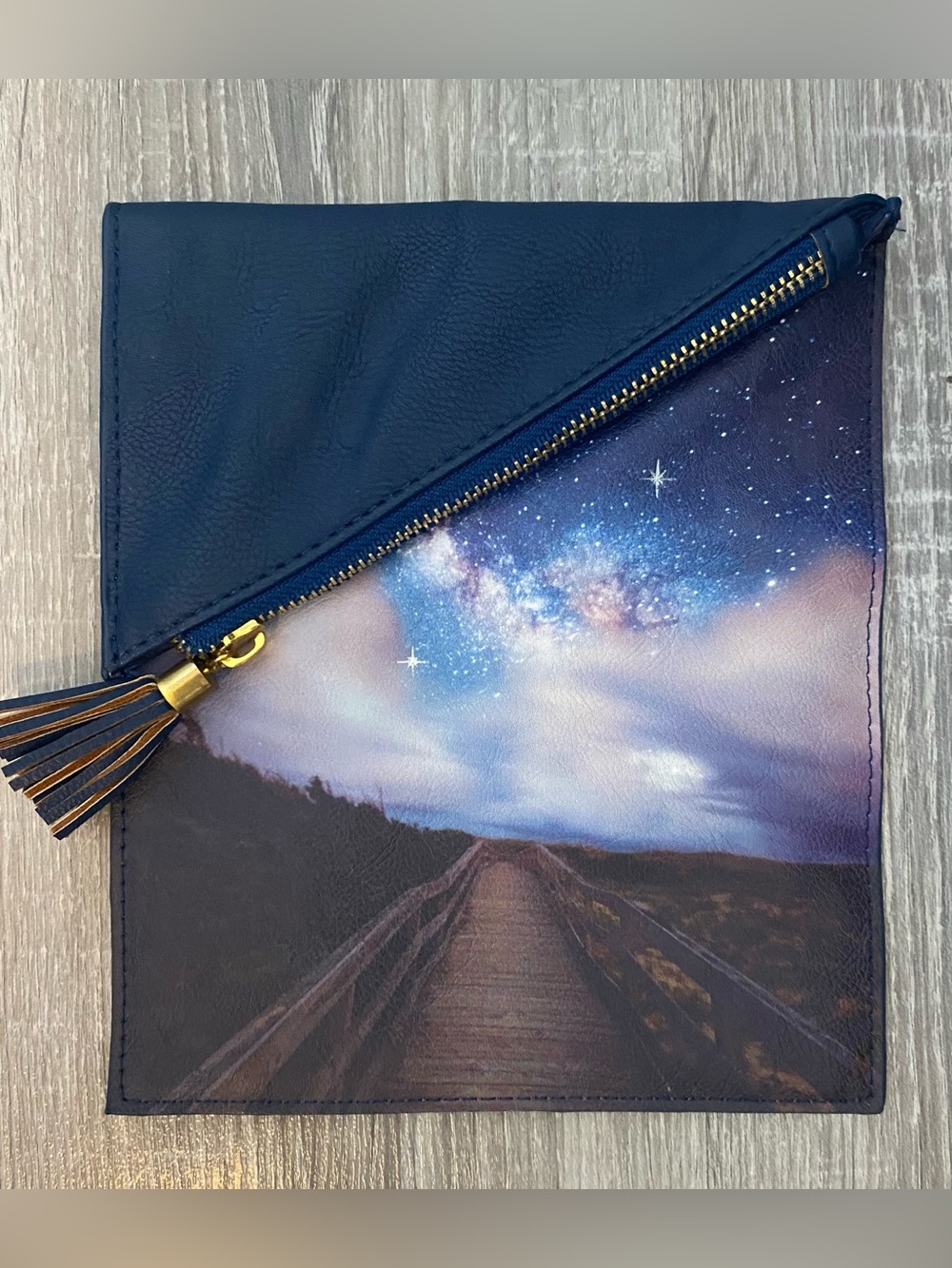 Envelope Style Starry Night Clutch Wallet